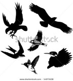 Unique Illustration Of The Flying Bird Silhouette Tattoo 