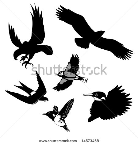 Unique Illustration Of The Flying Bird Silhouette Tattoo