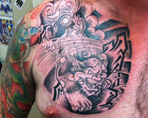 Wonderful Foo Dog Tattoo Designs