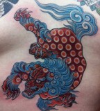 Oriental Foo Dog Tattoo Design