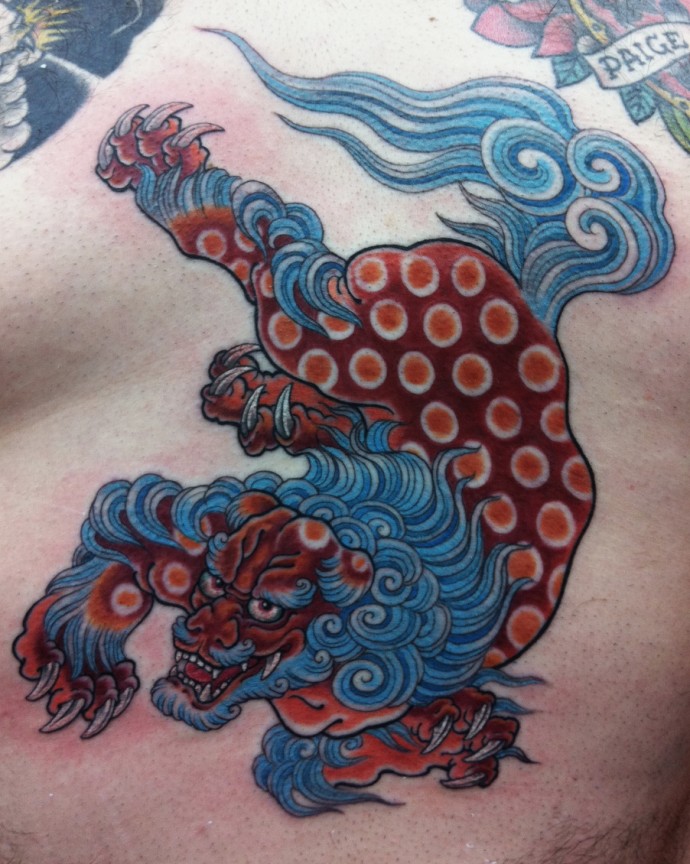 Oriental Foo Dog Tattoo Design