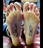 Huros Eye Tatto Design On foot for Men
