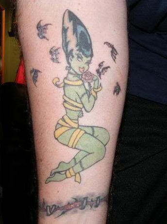 Green Girl Forearm Tattoos Images