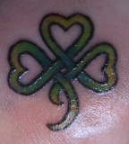 Art Four Leaf Clover Tattoo Close-Up
