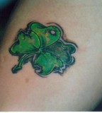 Cool Green Clover Tattoo