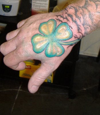 Arm Four Leaf Clover Tattoo Design