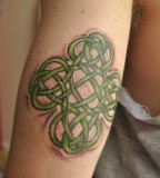 Celtic Art Four Leaf Clover Tattoo Design