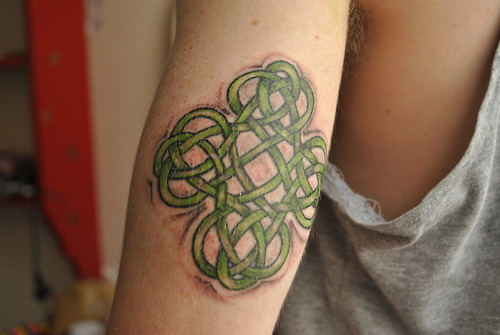 Celtic Art Four Leaf Clover Tattoo Design