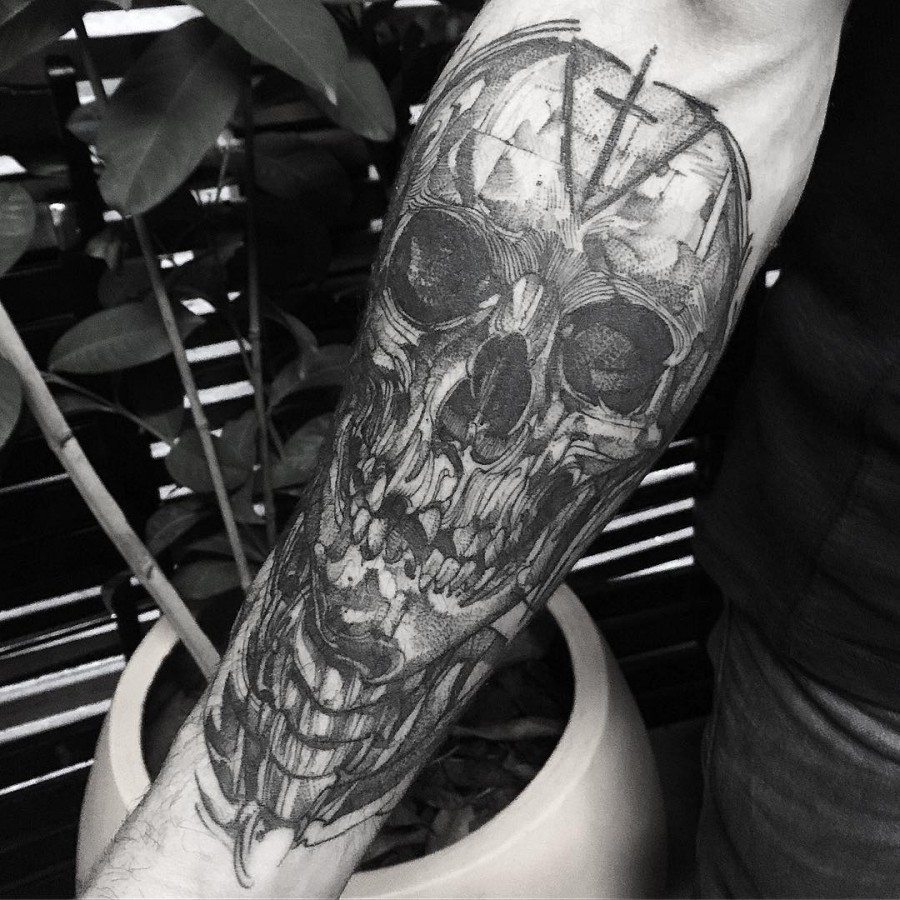 fredao_oliveira-skecth-skull-tattoo