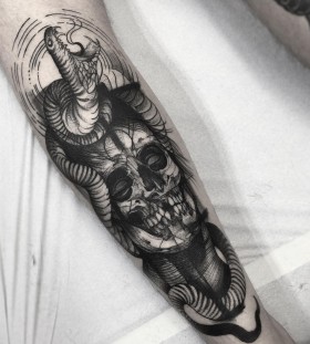 fredao_oliveira-snake-skull-tattoo