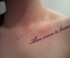 French Word Quotes Tattoo Designs