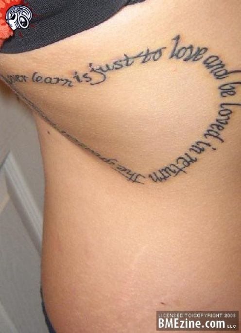 Love Learn Quote Tattoo Design
