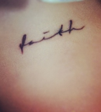 Faith Word Tattoo