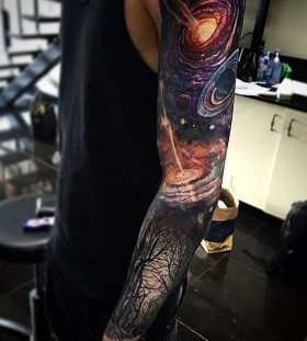 galaxy full arm sleeve tattoos for men