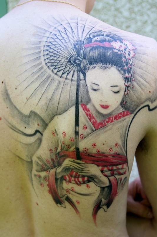 Geisha Tattoos Realistic Geisha Tattoos Funny