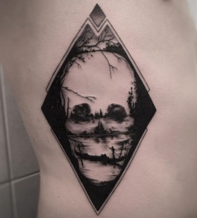 geometric-skull-tattoo
