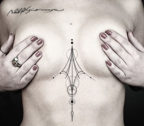 geometric-sternum-tattoo