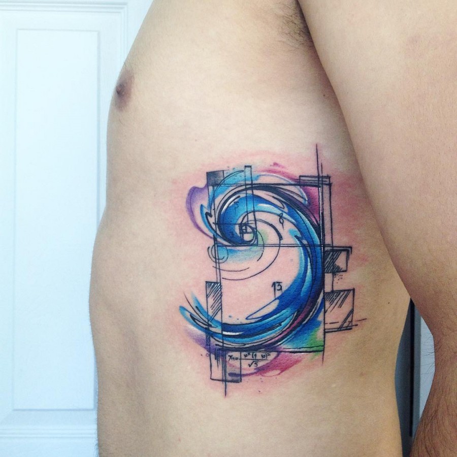 geometric-wave-watercolor-tattoo