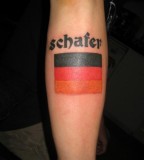 German Flag Tattoo for Football Lovers
