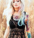 Girls Blonde Hair With Tattoos - Tumblr Tattoos And Tattoo Designs
