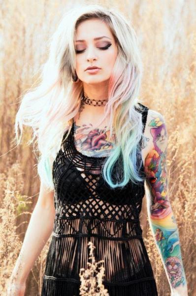 Girls Blonde Hair With Tattoos Tumblr Tattoos And Tattoo Designs