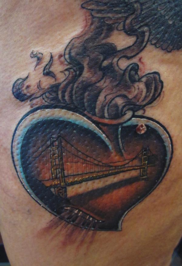 Beautiful Danenes Heart With The Golden Gate Bridge Photos By Johnny Diaz