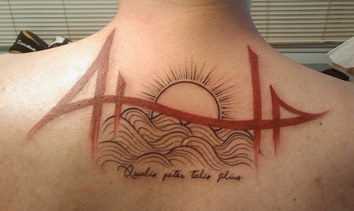 Tattoo Interpretation of the Golden Gate Bridge