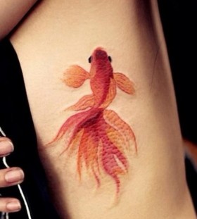 Goldfish watercolor tattoo
