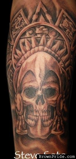 Aztec Skull By Steve Soto Goodfellas Tattoo