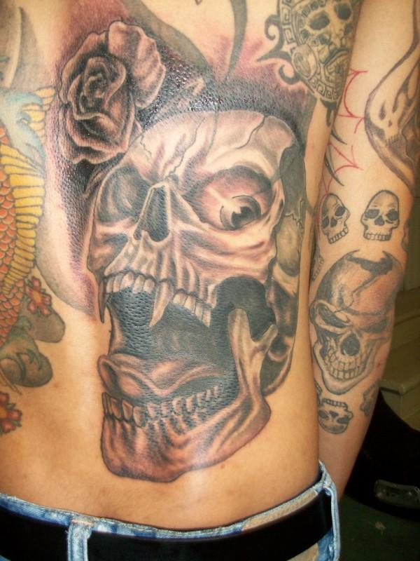 Creative  Goodfellas Tattoo Design for Lower Back Men