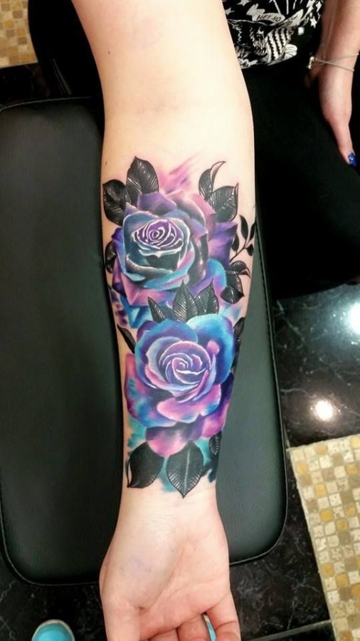 gorgeous rose flower tattoo