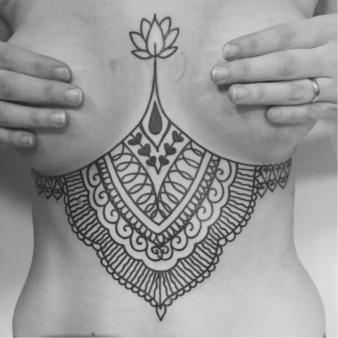 gorgeous underboob tattoos for women