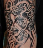 Attractive Imaginative Medusa Tattoo Design