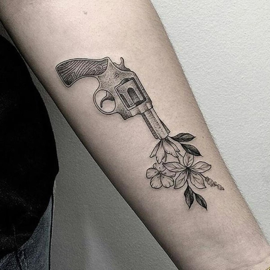 gun-shooting-flowers-tattoo-by-marla_moon