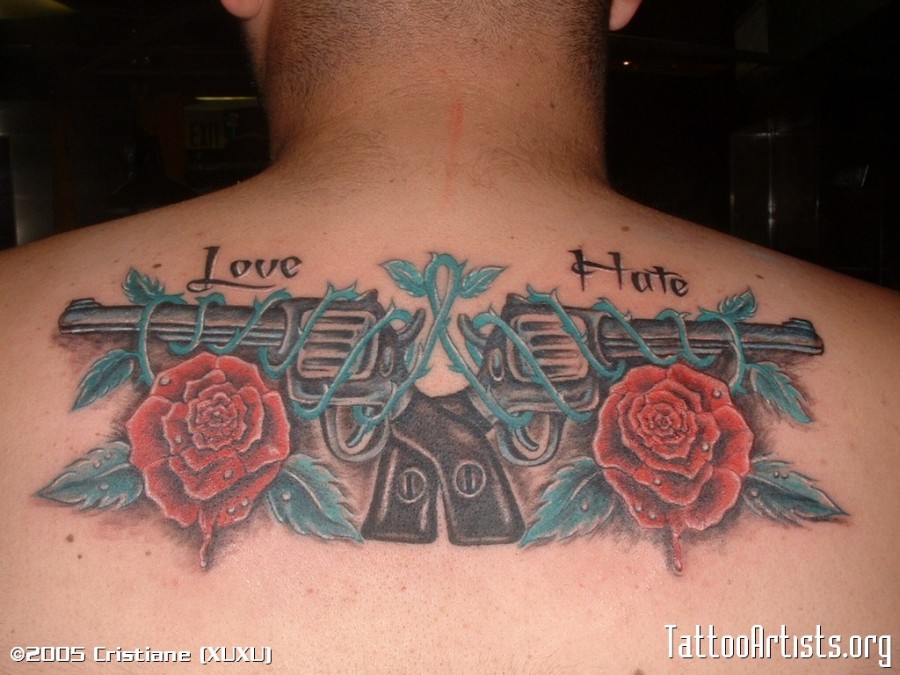 Guns And Roses Tattoo – Back Tattoo Design