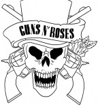 Guns And Roses Logo As Tattoo Design