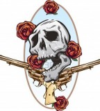 Skull / Guns / Roses Tattoos Design