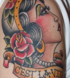 Gypsy Women C'Est Lavits Right Arm Tattoo
