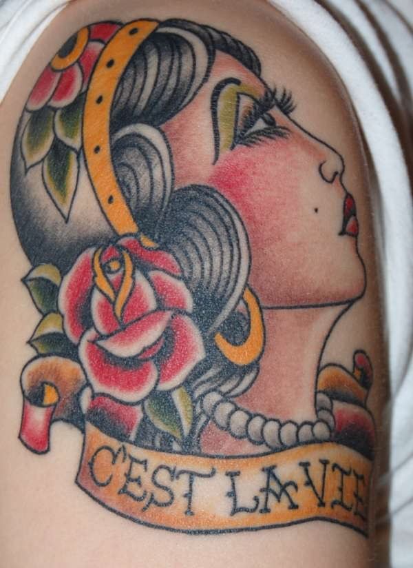 Gypsy Women C’Est Lavits Right Arm Tattoo
