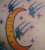 Inspired Crescent Moon And Stars Tattoo Meaning Style