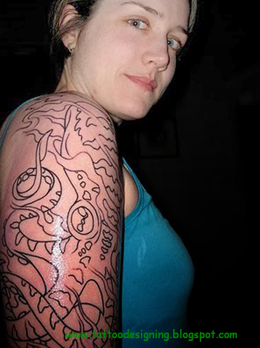 Burbrujita Half Sleeve Tattoo Designs for Women