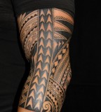 Maori Polynesian Half Sleeve Tattoo