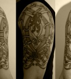Black Half Sleeve Tattoo Designs