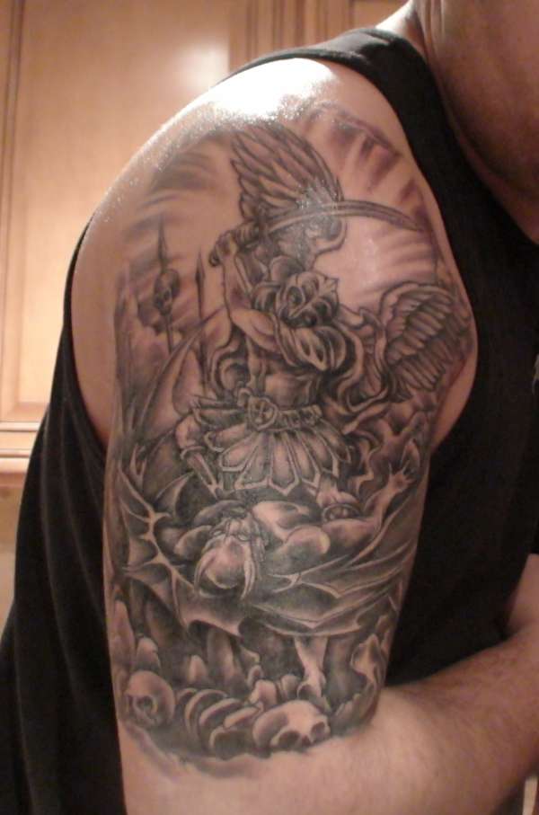 Fighting Demon Sleeve Tattoo Designs