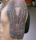 Spiderman Half Sleeve Tattoo Designs for Men