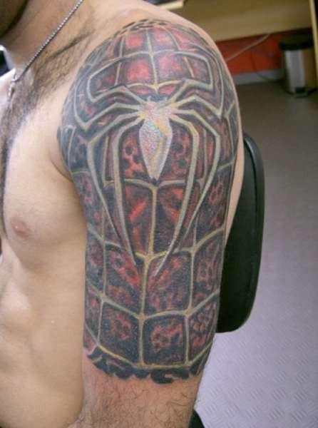 Spiderman Half Sleeve Tattoo Designs for Men