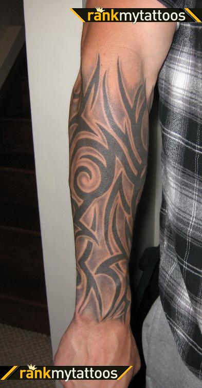 Tribal Freehand Half Sleeve Tattoo for Men