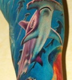 Inspirational Artistic Hammerhead Shark Tattoo
