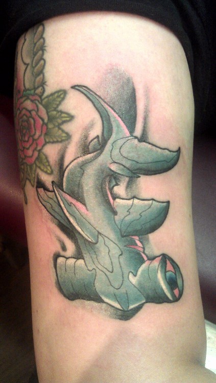 Hammerhead Shark Tattoo With Picturesque Design