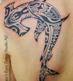 Tribal Hammerhead Shark Tattoo Image